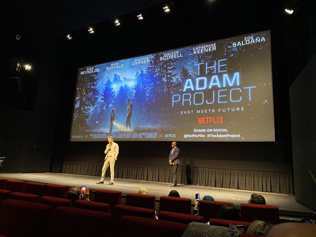 Thanks @VancityReynolds for inviting the @conquercovid19 crowd to the very well regulated #TheAdamProject preview. A fun movie and some much needed escapism. 🚀