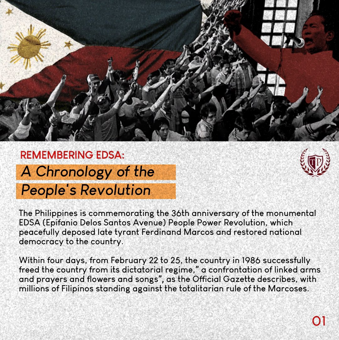 ThePremierBNHS's tweet photo. Democracy against Autocracy: Powering the Voice of Freedom in Confronting Tyranny

Four days to remember, People Power: Series of events to Philippine democracy. (1/5)

#EDSAPPR2022
#EDSAPPR36 
#EDSA36 
#BNHS_SHS
#BNHSSHS https://t.co/OLr81UDWD1