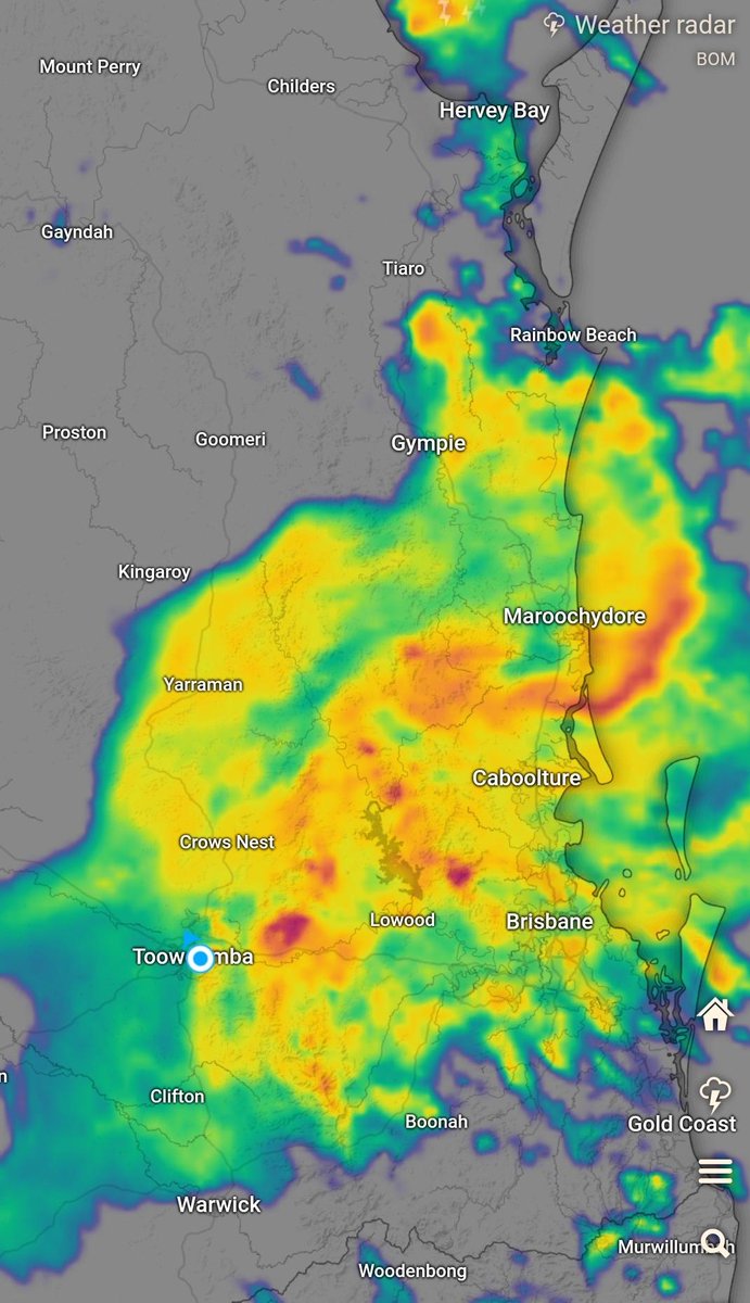 It is getting rather full on under this at the moment...
Hardly moving anywhere and some very heavy rain