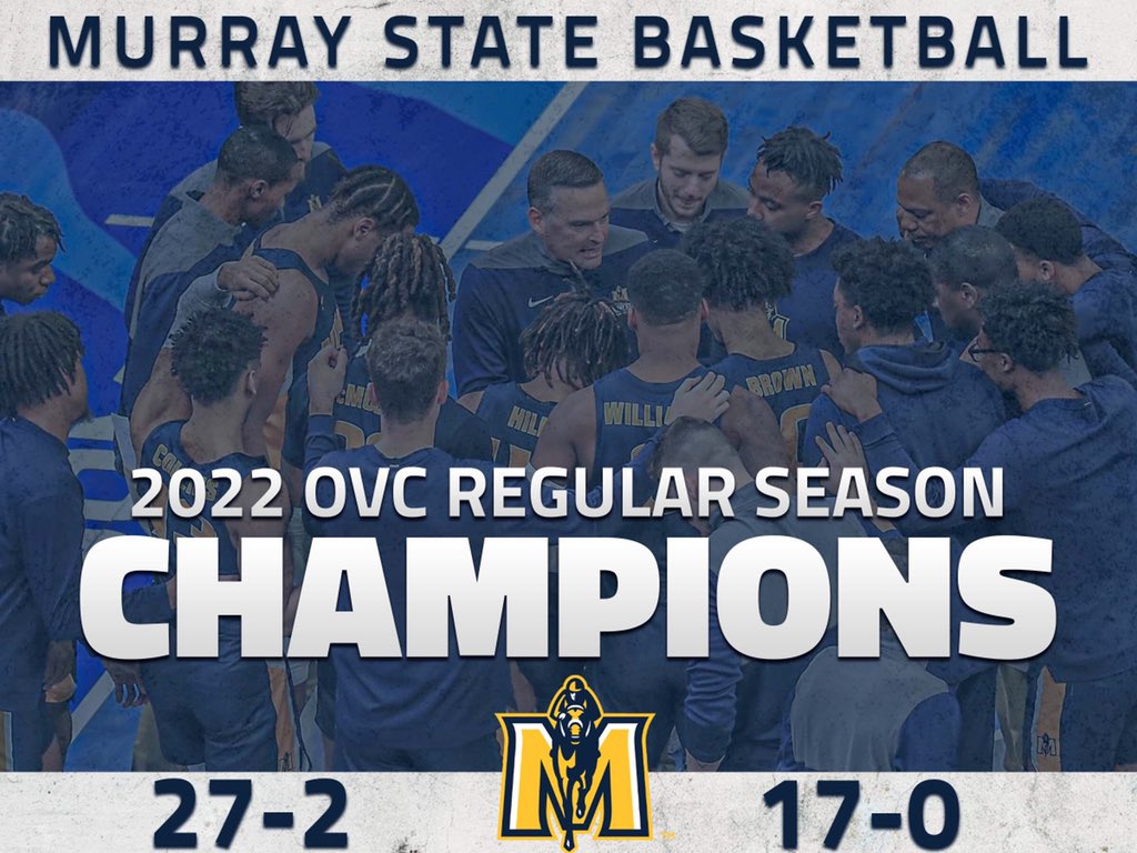 RacersHoops's tweet photo. The Murray State Racers are your 2022 OVC Champions!
#RacerTradition https://t.co/nTcFdtI0Tw