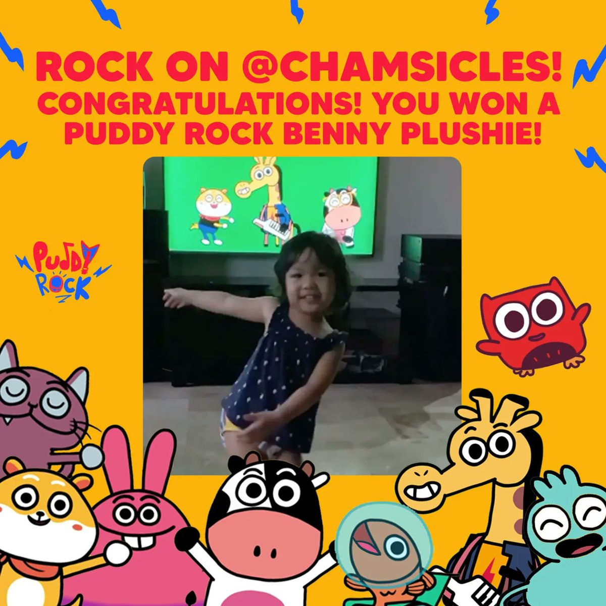 puddyrockstudio's tweet photo. Congratulations to chamsicles on IG and their niece Caeli for winning our Puddy Rock Benny Stuffed Toy Giveaway! 🎉

Thank you to all the Puddy Rockers who joined and shared their videos, we appreciate the love &amp; support! Stay tuned for more videos, and for future giveaways! 💖 https://t.co/FWzNWZkMtp