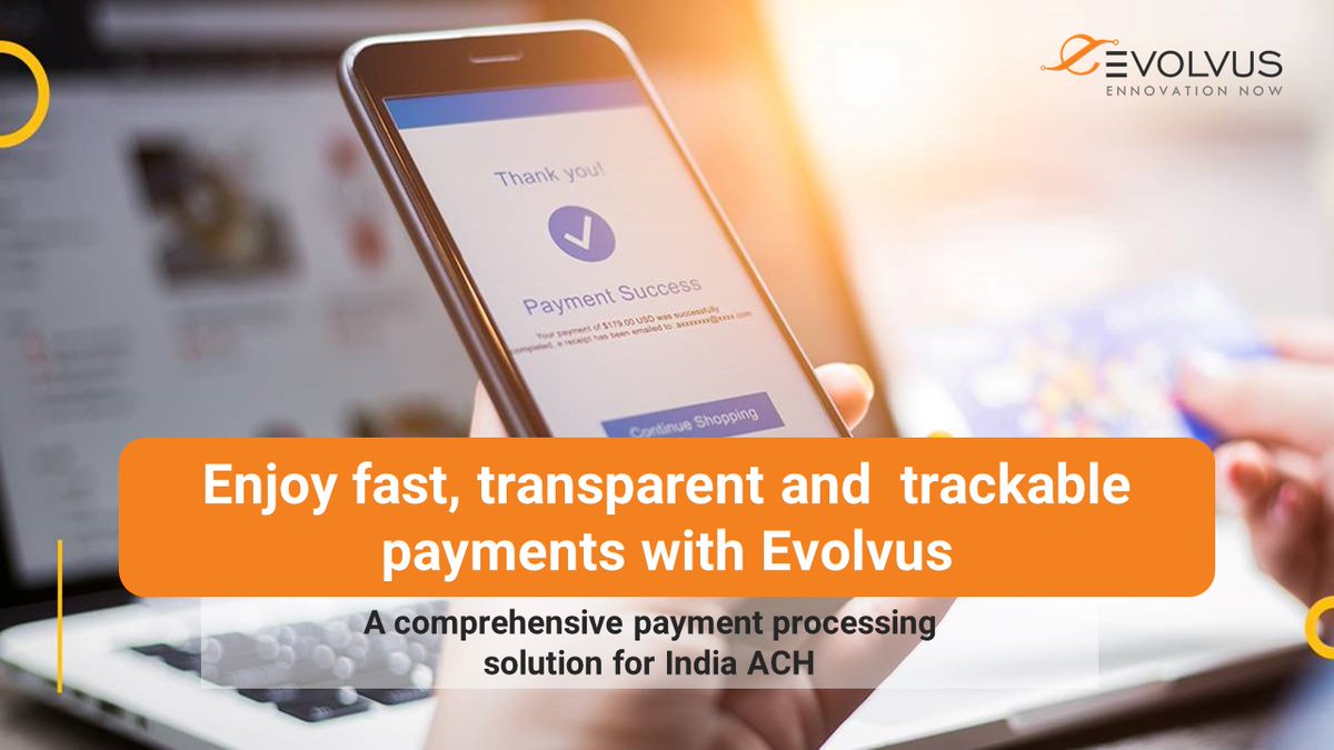 evolvus's tweet photo. Looking for complete traceability & visibility in your payment process?
The comprehensive ACH Mandate by https://t.co/HvC8wuj2kU ensures smooth payment processing. Switch to Evolvus now!
For more visit: https://t.co/W53ycS16k4
#Evolvus #Payments #NACH #NPCI #Emandates #Esign https://t.co/qRFsr749hg