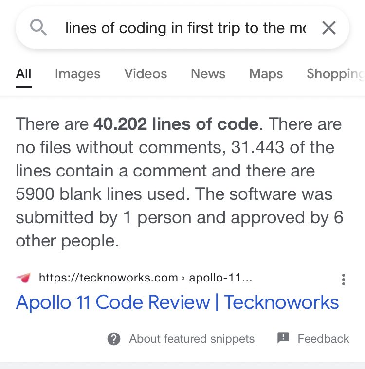 NedReviews's tweet photo. Wife: I’m SO done with ppl saying video games are stupid. Like, do they know how much goes in?

Me: I know, dear. 

Wife: I bet it takes more to code modern games than it did to get to the moon. 

*checks Google*

Wife: I’m angrier at those ppl now.

#ELDENRING #FromSoftware https://t.co/83b0A9uyT5