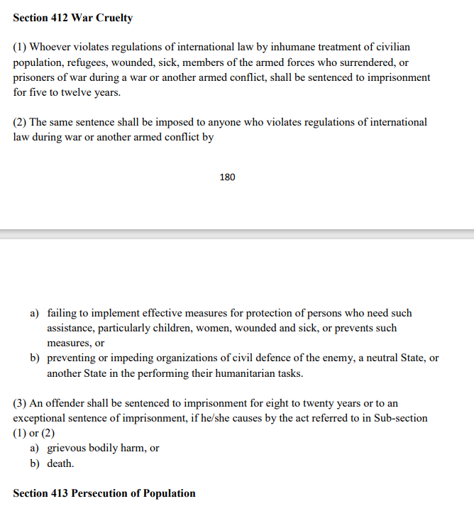 CatTaiwan's tweet photo. @RAin_Baier @maliciamercedes @MarkKersten @PhilipGrant40 @djag2 @fredericmegret @kevinjonheller Czech Criminal Code. Not an act of aggression, but an act of cruelty under the IHL https://t.co/zepSVQd1fJ