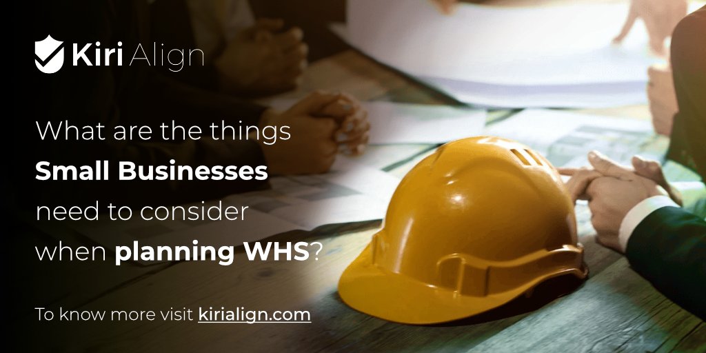 KiriAlign's tweet photo. Do you run or own a small business? Here's a handy blog on the 5 things to consider when planning WHS for a small business: https://t.co/fXmYPSRaTF
#smallbusinessitsolutions #safety #safetymanagement #software #onlinesafetymanagement #compliance #jsa #business #healthandsafety https://t.co/m16l6E35m3