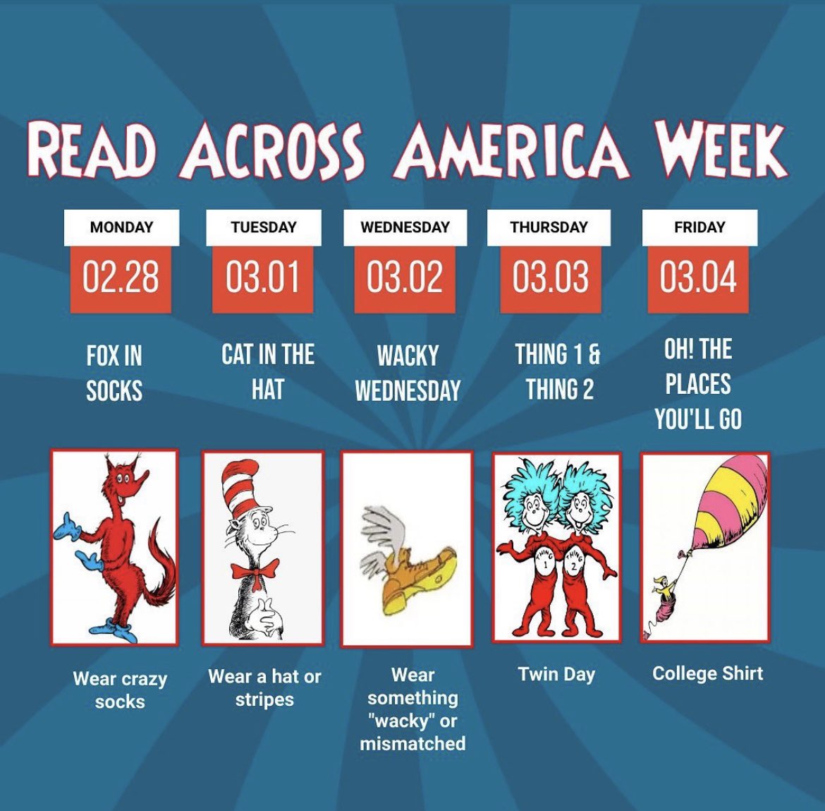DHallElementary's tweet photo. #ReadAcrossAmerica #spiritweek #DorothyHall #Innovators https://t.co/mf4ymuqJqT