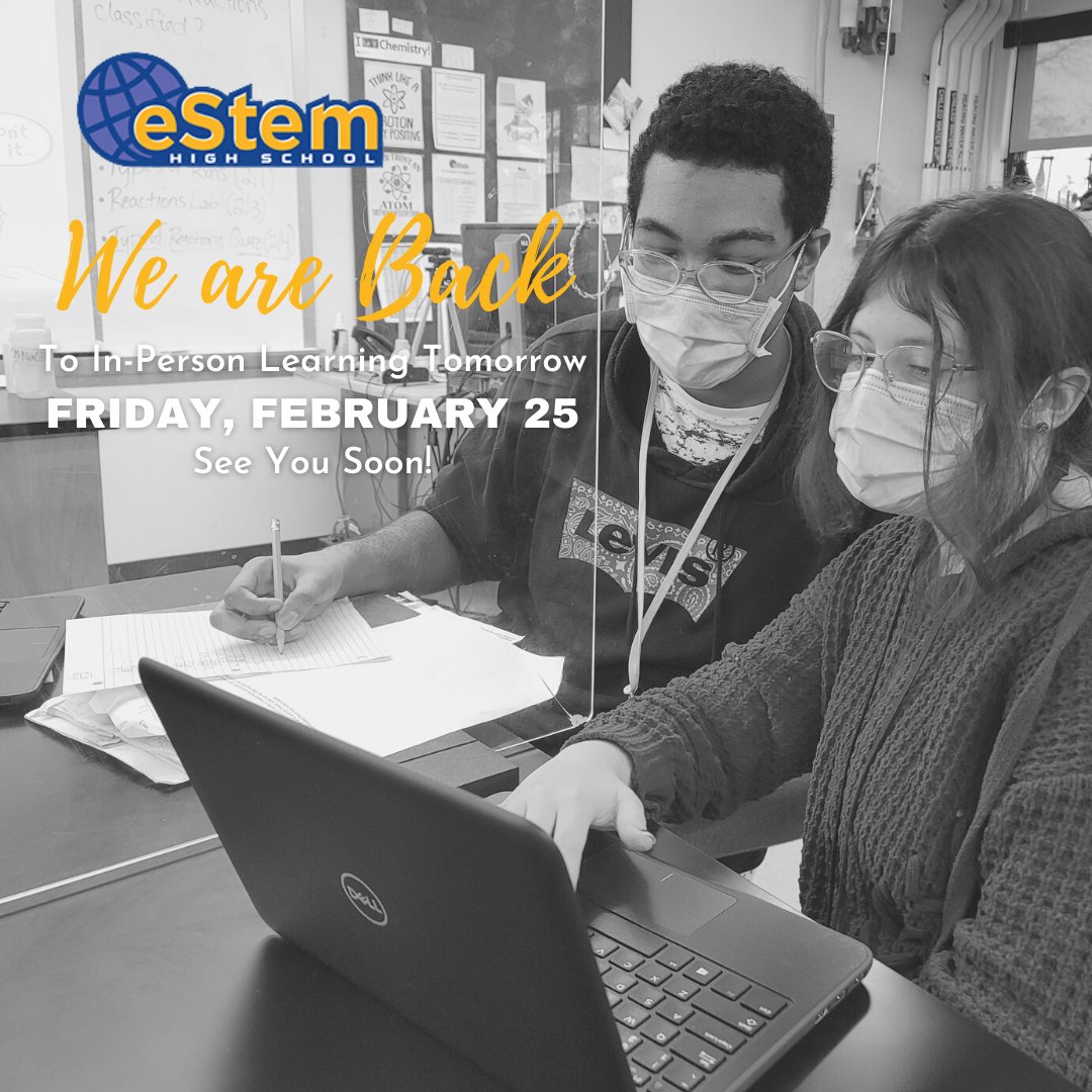 See you In-Person Tomorrow Morning!
•
•
•
#estem #estemmets #estemhighschool #gomets #hardworkpaysoff