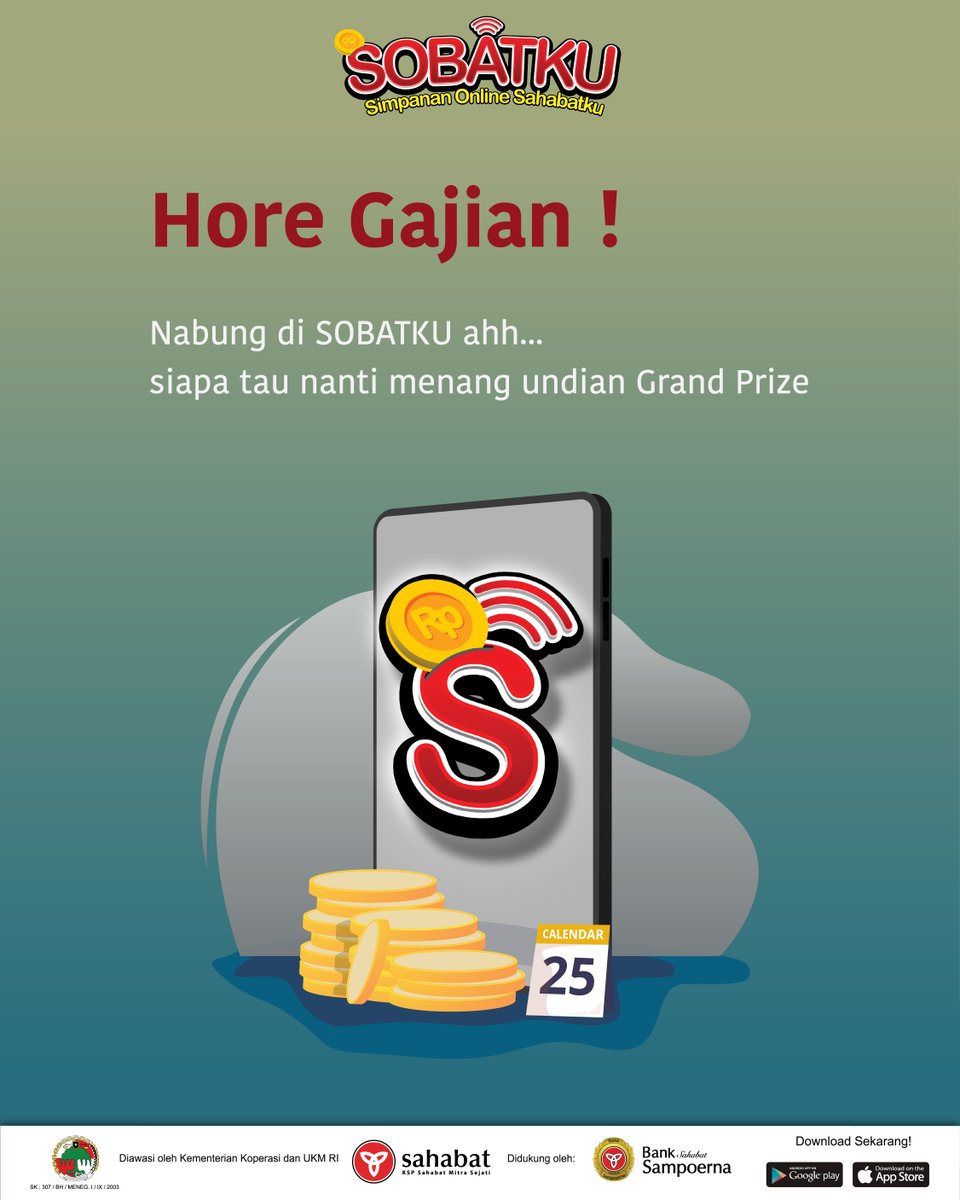 sobatkuid's tweet photo. Ciyee yang senyum-senyum udah gajian!!

#sobatku #semuabisanabung https://t.co/QcpH3aD2o8