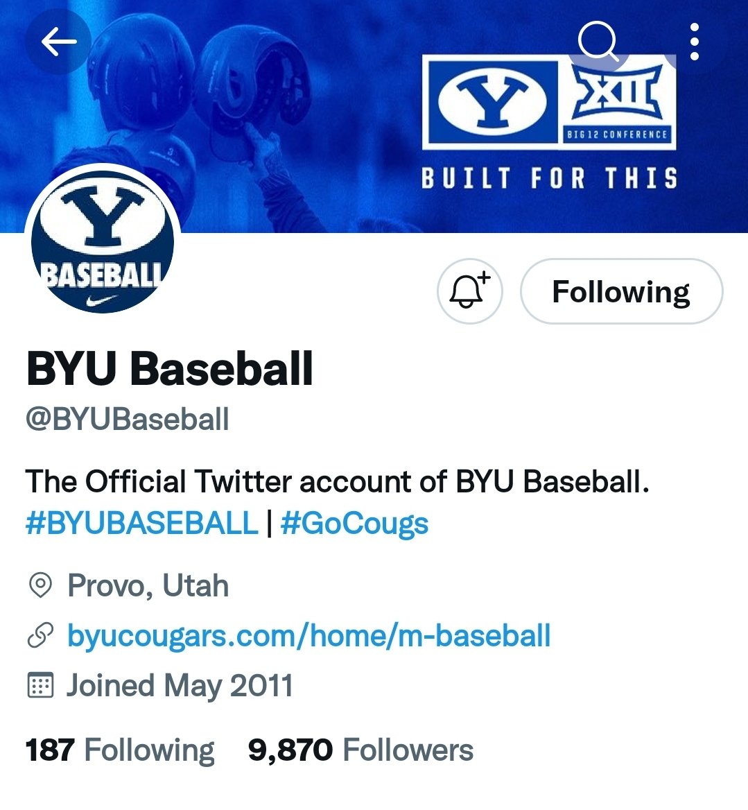 C'mon Cougnation... we gotta get the <a href="/BYUBaseball/">BYU Baseball</a> account over 10K. How about a follow and RT? #GoCougs 👊👊👊
