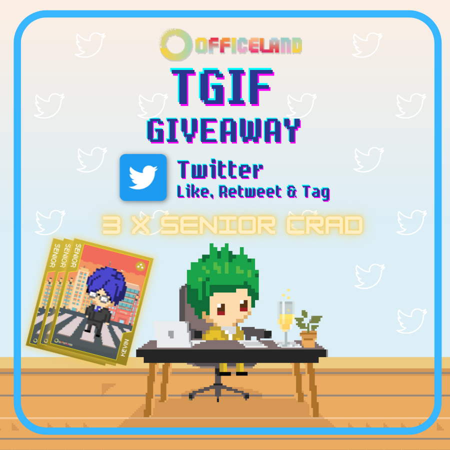 officelandgame's tweet image. 🎉#TGIF : Officeland #GIVEAWAY 
You have a chance to win #NFT character: 3 x Senior card

🥳 To enter: Follow, Like, #Retweet and Tag at least two friends
Results in 72 hours
#GameFi #WAX #PlayToEarn #NFTgame
