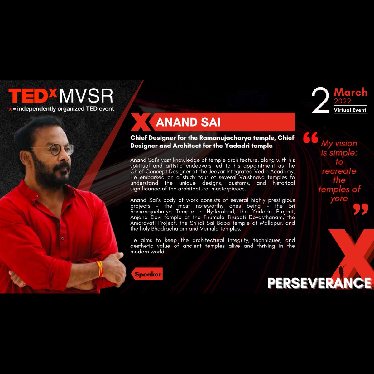 tedxmvsr's tweet photo. #First #Speaker #Announcement # TEDxMVSR #2022 https://t.co/xQBzrzgcE9
