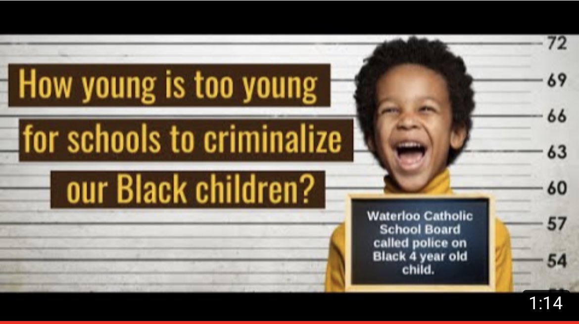PoBCAdvocate's tweet photo. We are demanding JUSTICE for the 4 year old little baby in Waterloo who had police called on him by @WCDSBFaith and @WCDSB_nottenl and her administrative staff. This child was barely in school 2.5 months before he was criminalized… #blackstudentsmatter

https://t.co/ms7zmujIX3 https://t.co/MNfi3oPf1j