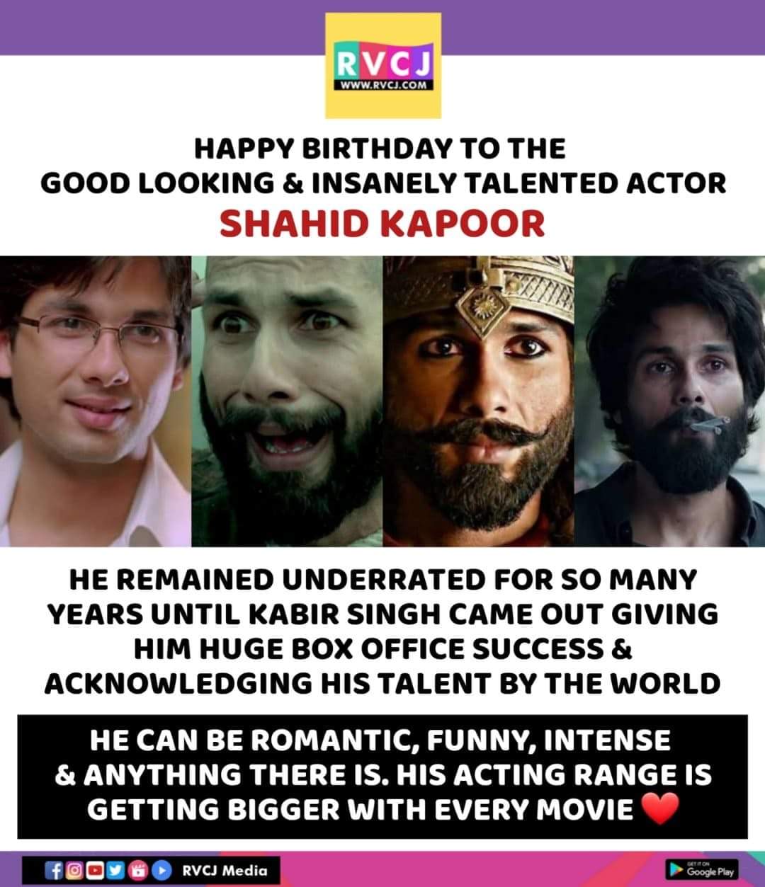 Happy Birthday Shahid Kapoor!    
