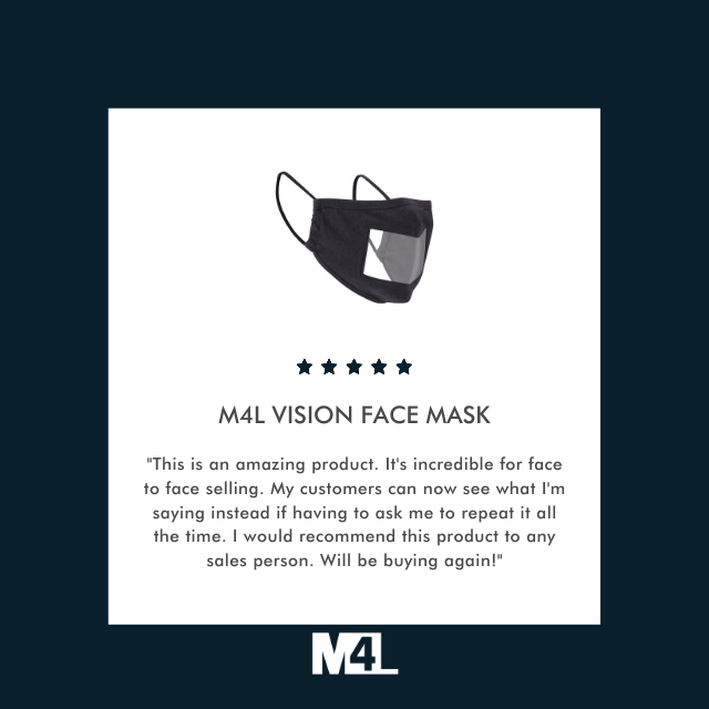 A mask with a window can open up a world of opportunities.

Improve the communication you have with your customers by switching to our Vision Face Masks today.