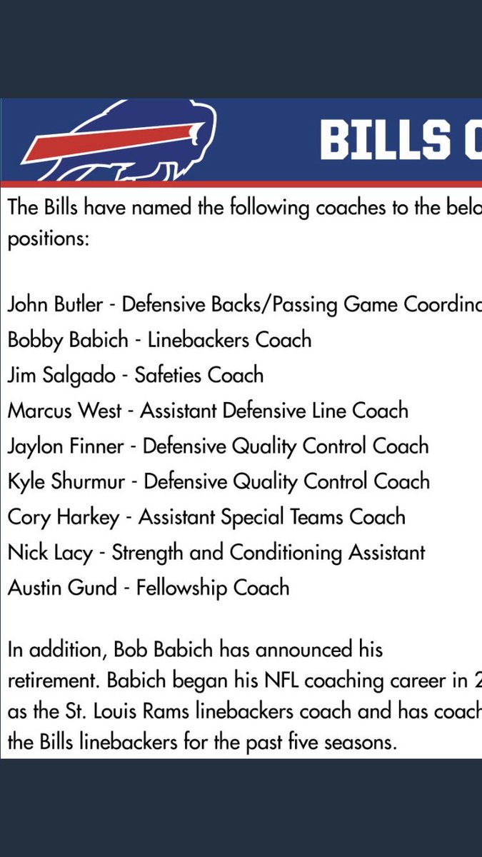 PCoachMetzger's tweet photo. Congrats to former Team Captain and Servant Leader Nick Lacy on his job promotion with the Bills. We are super proud of you. All In FAMILY https://t.co/oVdhhR8hDp