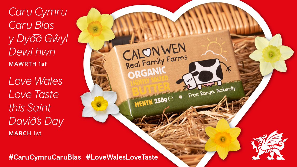 Dydd Gŵyl Dewi Hapus 🏴󠁧󠁢󠁷󠁬󠁳󠁿
Does dim dydd gwell nag heddiw i ddathlu gyda bwydydd a diodydd Cymreig! 

Happy St David's Day 🏴󠁧󠁢󠁷󠁬󠁳󠁿
There's no better day than today to celebrate with food and drink from Wales!

#CaruCymruCaruBlas #LoveWalesLoveTaste
