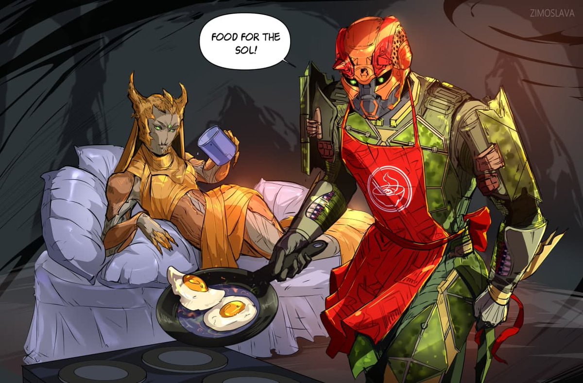 Oh, I wish I could draw a sequel for them... 😏

comission for <a href="/OnRagingFishFTW/">Korble</a>

#Destiny2Art #Destiny #Destiny2 #Titan