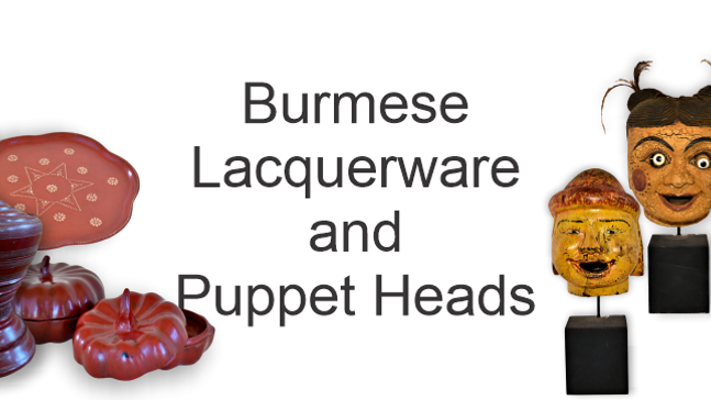 ElephantStoryTX's tweet photo. Burmese Lacquerware and Puppet Heads  
https://t.co/7x6QxAtlQG https://t.co/FDgrlj17hP