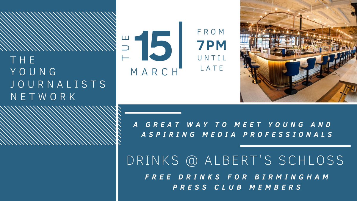 TYJNBrum's tweet image. Our NEXT EVENT on Tuesday 15th March will be at @AlbertsSchloss in #Birmingham. 

Sign up for free here 👇
eventbrite.co.uk/e/march-15th-t…