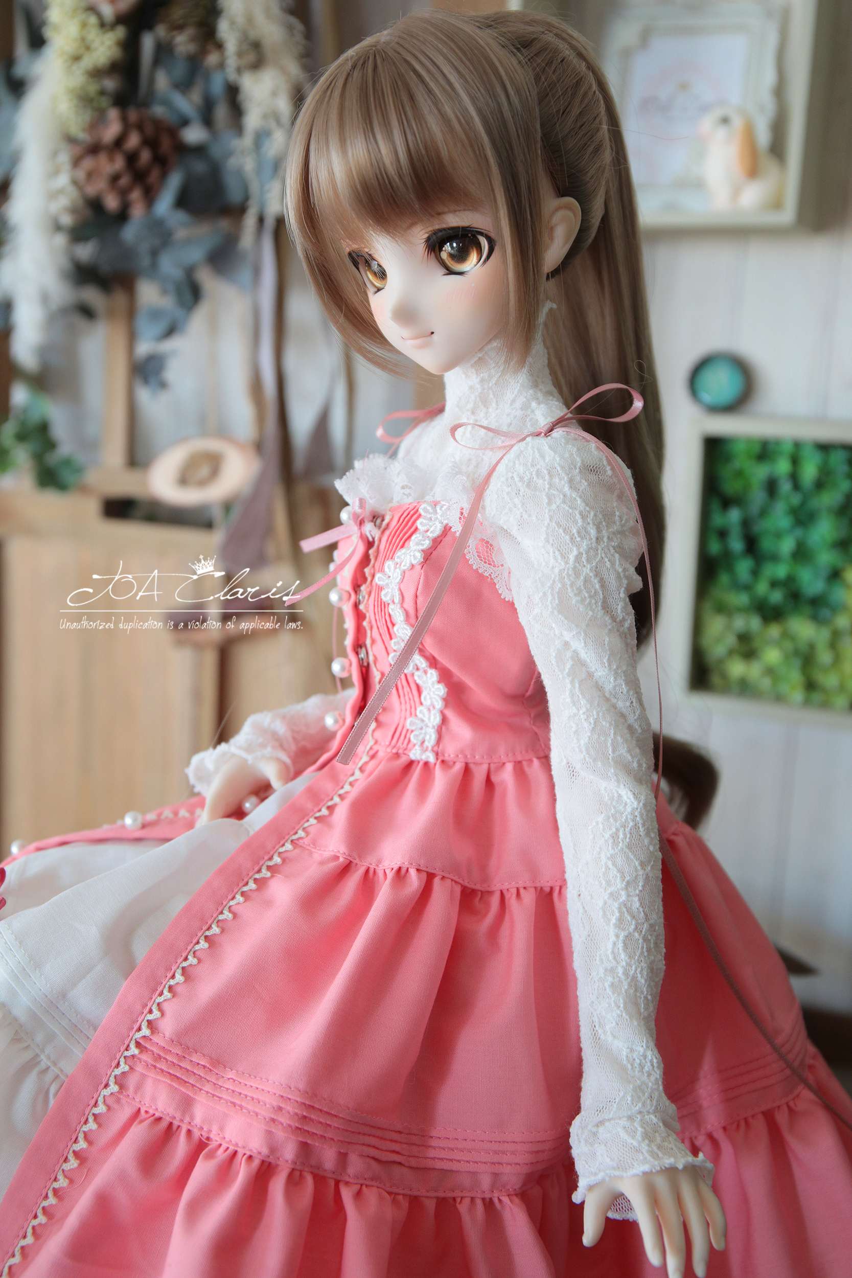 Toaclaris とあ アイドール東京 新作 ピンタックワンピース 千本桜 レースカットソーのセット Dd L胸 Amp Sdgr 少女 対応 満開の桜をイメージし 壮大ながら千本桜と名付けました 青空が似合いそうな明るいピンク色です なかなかウイルスが落ち着き