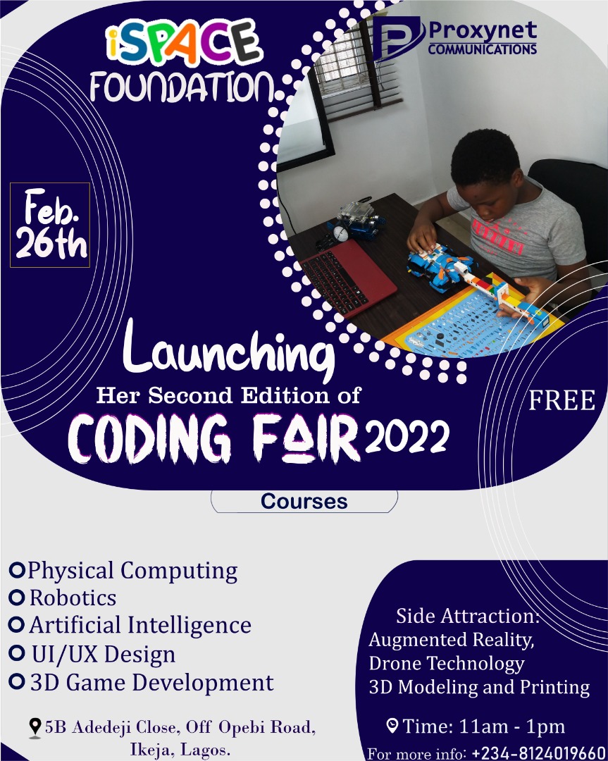 ISPACECLUB1's tweet image. This is a free event for students ages 8 to 17. forms.gle/VXstA87BBUF1wZ… 
Registration link for iSPACE Coding Fair. #CodingFair #Coding #KidsLearning #3DDesign #GameDevelopement #Robotics #AI #uidesign