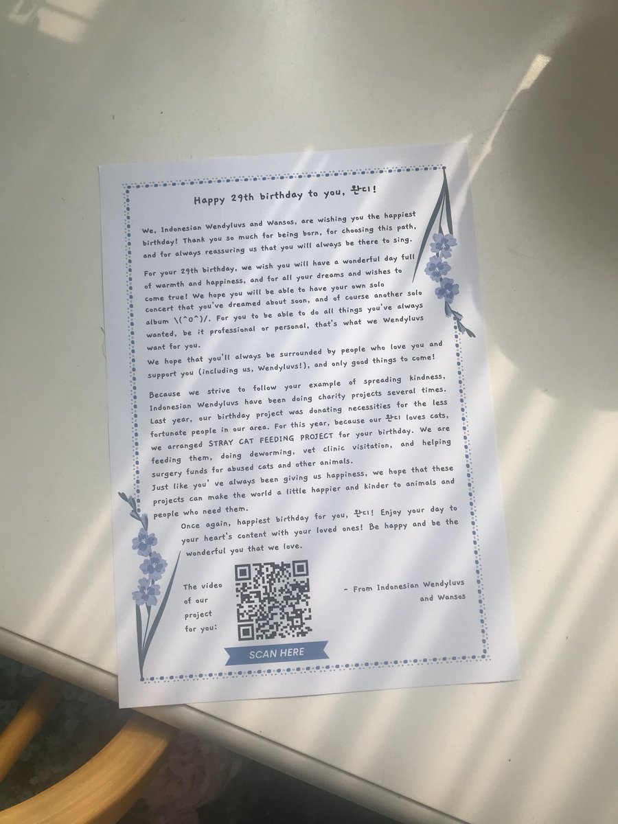 Our bouquet and letter for WENDY has arrived at SBS building 💙 Hoping Wendy will receive our present. Thank you so much for all INDONESIAN WLUVS for joining our project, let's we meet again in another project!