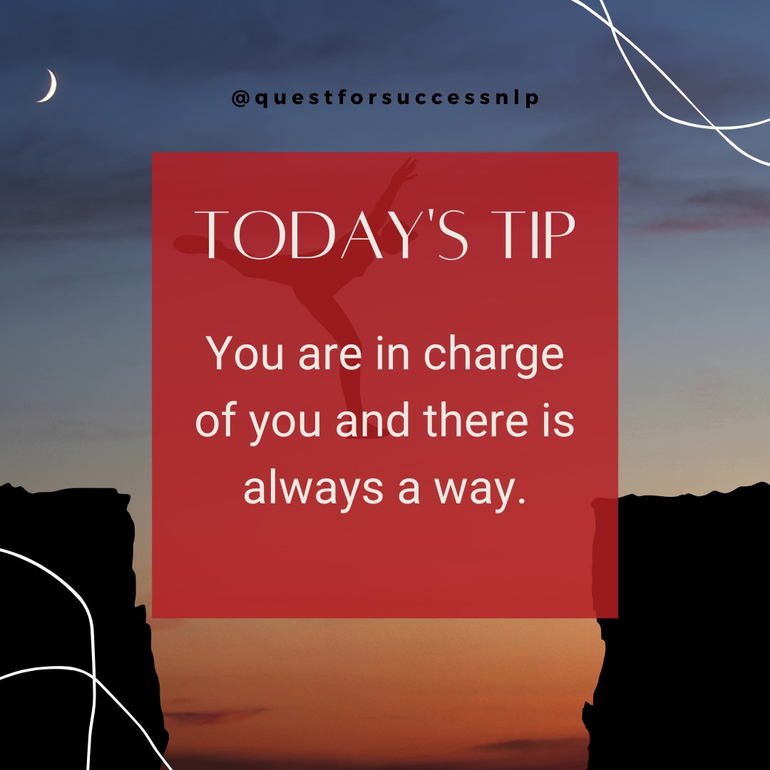 QFS_NLPTraining's tweet photo. It's important to understand the benefits of taking control of your own life. When you take responsibility of your own thoughts, actions and their outcomes, you can become unstoppable. ✔✨

#NLPmaster #NLPpractitioner #NLPtips #healthymindset #mindset #lifecoach https://t.co/ncnEREyPXA