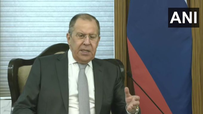 ANI's tweet photo. We are ready for talks once Ukraine's Army stops fighting, says Russian Foreign Minister Sergey Lavrov, reports Reuters

(file photo) https://t.co/Vq4KjeWrNt