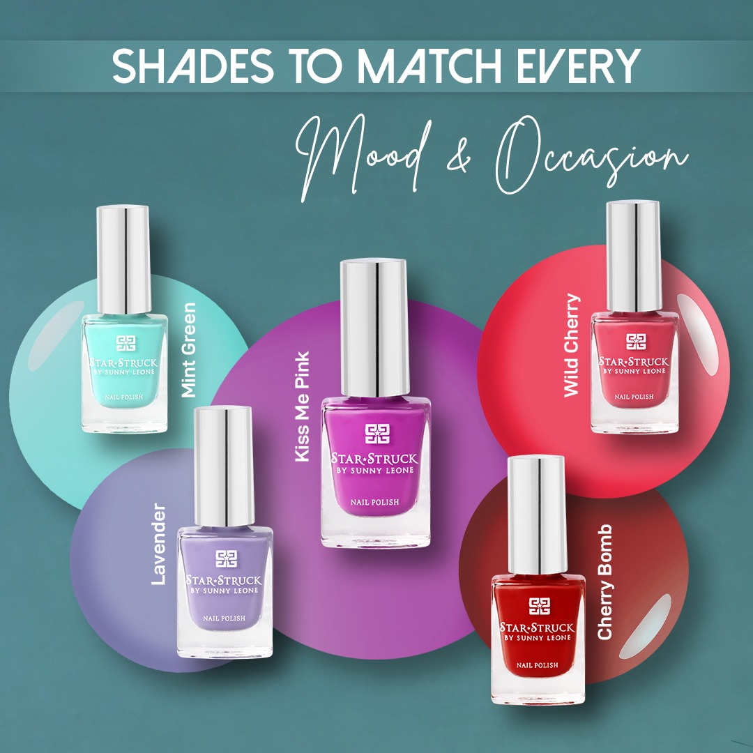 StarStruckbySL's tweet photo. Good things come in small packages!
Pack of 10 color bombs which will extend unbeatable color pay off to your nails along with smooth application.
.
#nailpolish #nailenamel #nailcolor #sunnyleone #packof10 #nailpaints #starstruck #mumbai #rednailpaint #pinknailpolish #nailart https://t.co/5KVhRb96wa