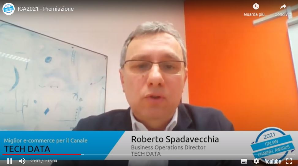 #ICA2K21 Premio Miglior #ecommerce per il Canale a Tech Data <a href="/TechDataItalia/">Tech Data Italia</a> <a href="/TechDataItalia/">Tech Data Italia</a>