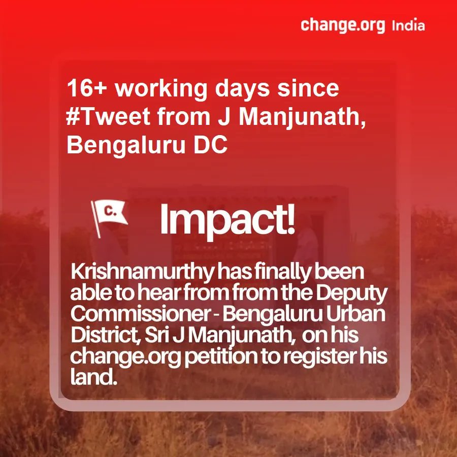 PetitionRevenue's tweet photo. Sir @JManjunathIAS Been over 20+ working days since your positive response in the #Tweet ๐ https://t.co/0kLD0ymwiM
I messaged your office, but yet to get an update.
Please help with with #exserviceman' #RegisterMyLand pending for 25 years #KarnatakaRevenue
#petition #Veteran https://t.co/MJCQQ3Ocrm