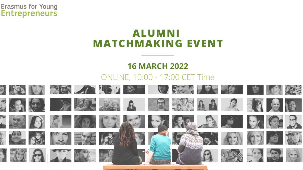 SAVE THE DATE‼️

Are you part of the EYE alumni?? Then join us at the Online Alumni Matchmaking Event &amp; exchange ideas and contacts to support your business development!

📅16 March 2022

Register here and don't miss out! ➡bit.ly/EYEMatchmaking