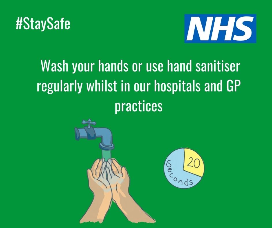 SheffieldHCP's tweet photo. It’s still just as important to wash your hands or use hand sanitiser regularly whilst in our hospitals and GP practices. #StaySafeSheff https://t.co/C5eDbZeAGO