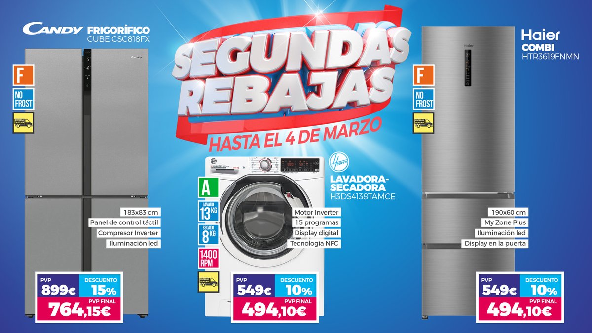 electrocash's tweet photo. SEGUNDAS #REBAJAS #ELECTROCASH. 
https://t.co/jRaUGpOjyg https://t.co/pmUJ36iYNh