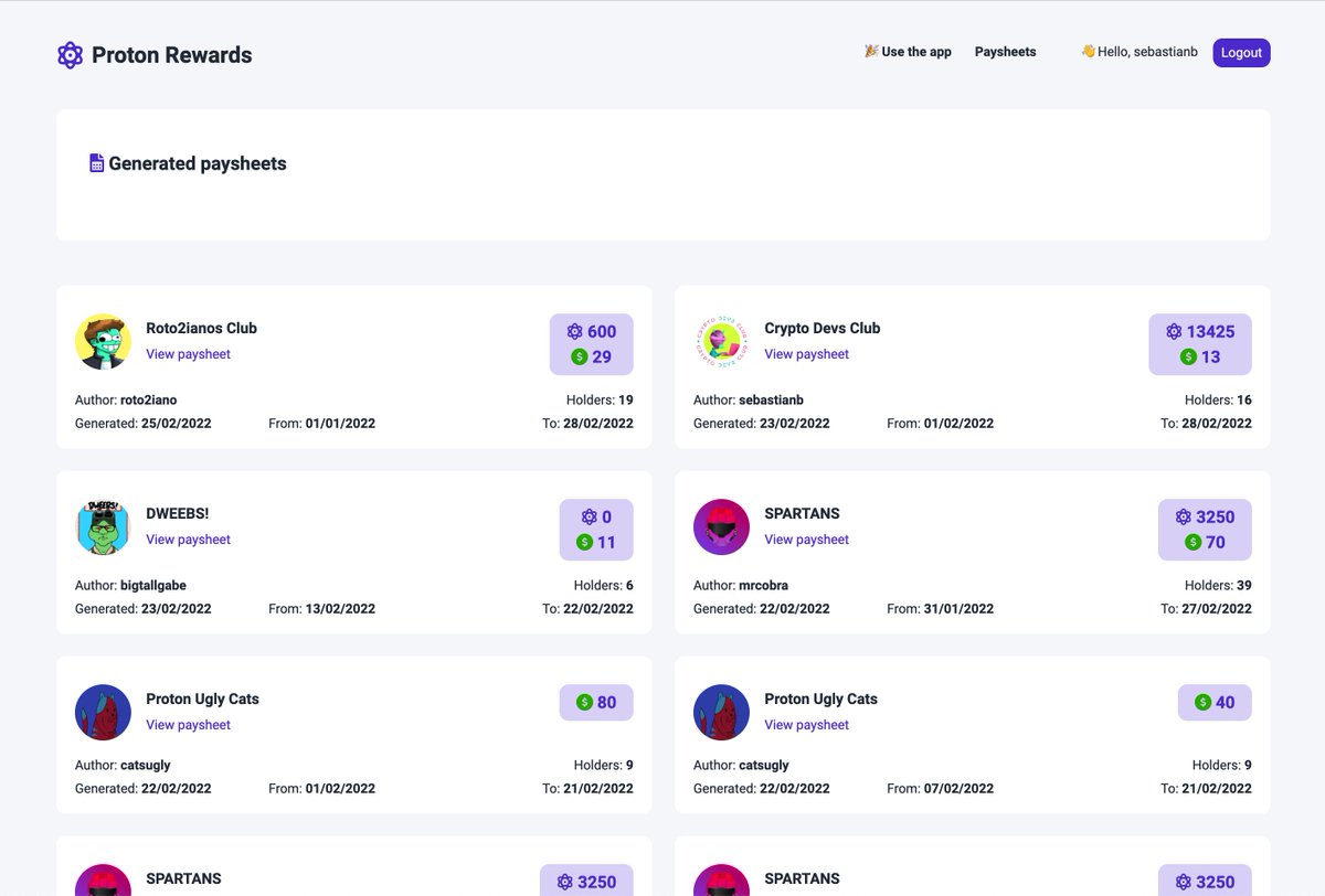 Our app is being used and I'm very happy to see #NFTCreators here.
Feel free to share feedback with me so I can help you even more.

$XPR #protonians #protonchain #ProtonNFTs