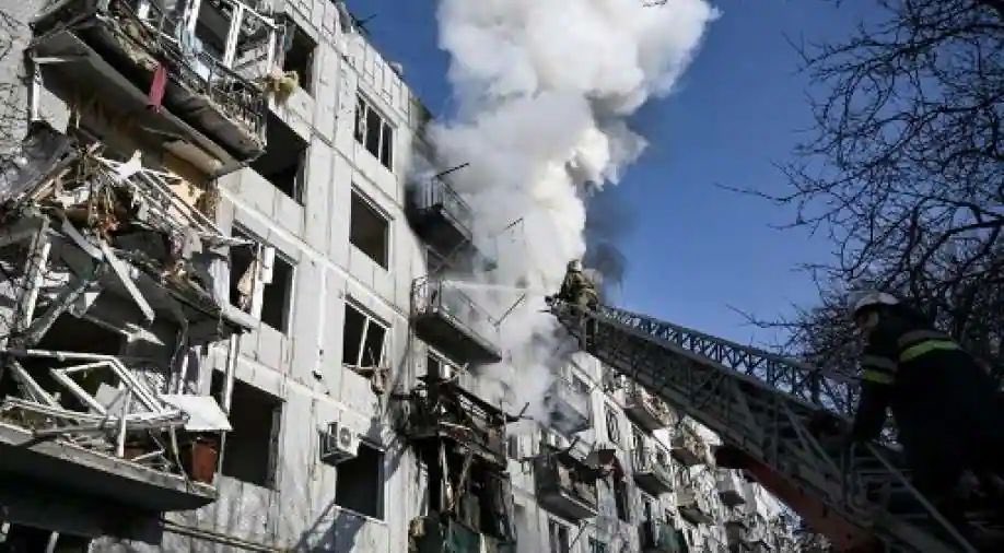 AntonKrasun's tweet photo. Apparently our US and EU “allies” not willing to organise no-fly zone in Ukraine or cut Russia from SWIFT. Imagine those pics would be taken from residential areas of Rome or Berlin. #stopkremlin #nowar https://t.co/i14Ef1f8gc