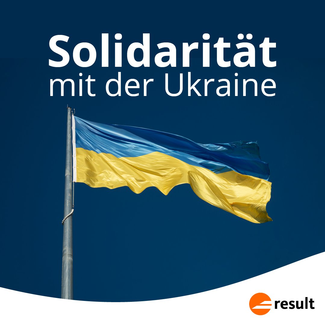 result's tweet photo. Wir sind tief betroffen von dem #Krieg in der #Ukraine und in Gedanken bei den Bürgern und Bürgerinnnen dort. #WeStandWithUkraine #Solidarität #StopWar https://t.co/rHlGq1Cpoi