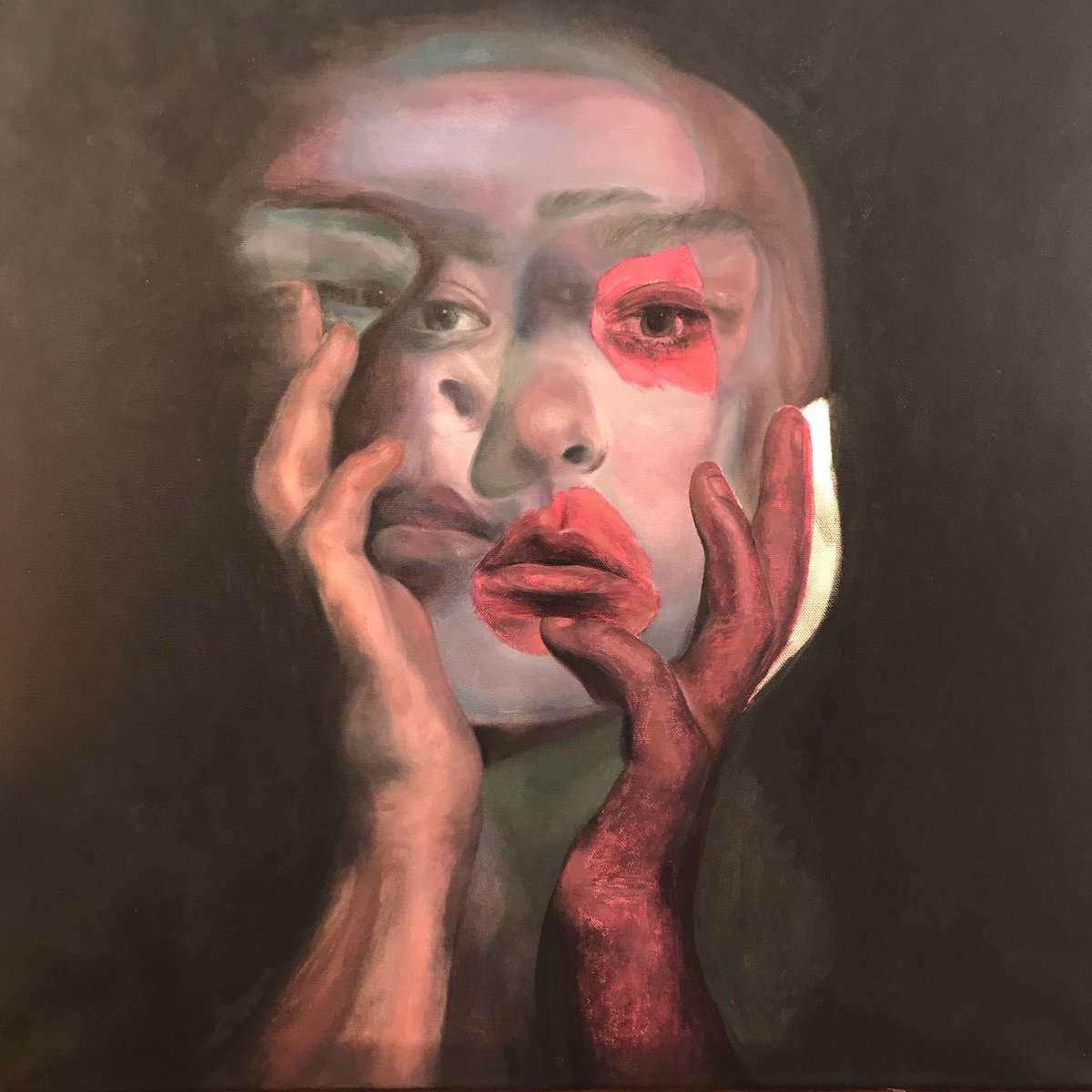 Stunning #workinprogress by one of our current year 13’s ♥️#alevelart #alevelartist #youngartist #oilpainting #selfportrait