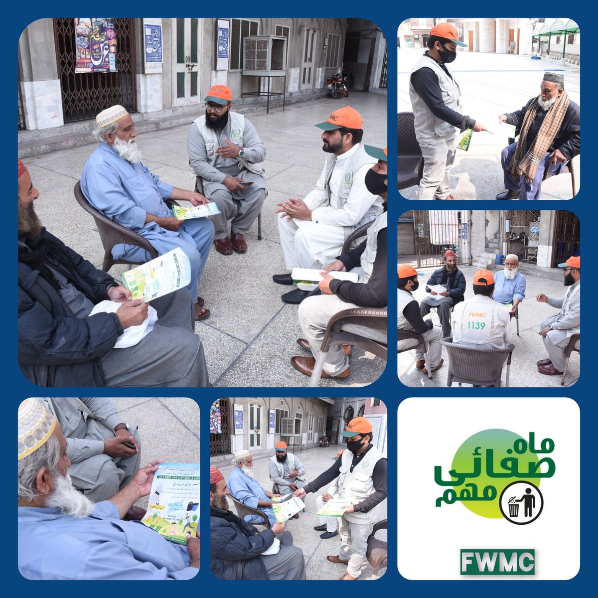 fwmc1139's tweet photo. "ماہ صفائی" مہم کے دوران ایف ڈبلیو ایم سی کا آگاہی ونگ متحرک ہے، جامع مسجد مرکزی سنی رضوی جھنگ بازار میں خطیب صاحب سے ملاقات میں صفائی آگاہی کے دروس کی درخواست کی جا رہی ہے۔
#mah_e_safai
#awarenesschallenge
@lgcddpunjab @bilaljoiya https://t.co/QuvW4sIpr3