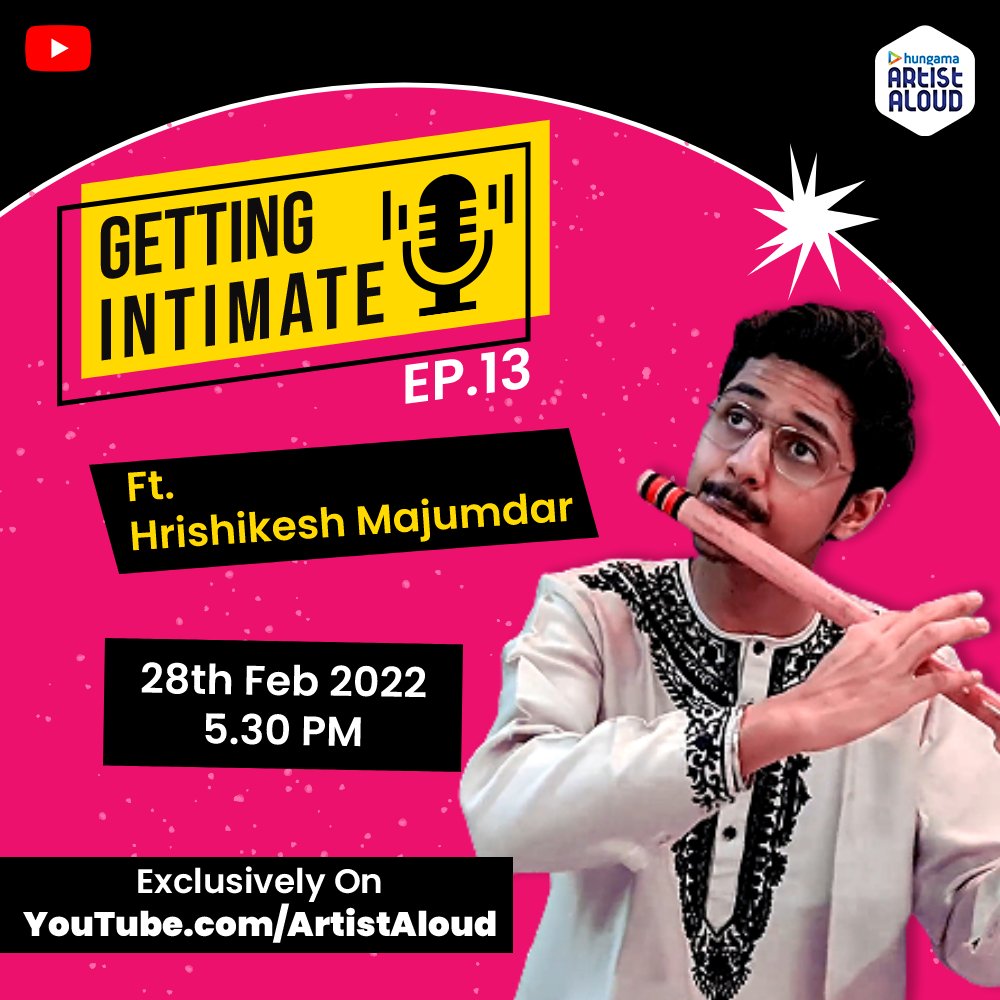 ArtistAloud's tweet photo. Hungama Artist Aloud presents a show for all Independent Talented Artists across India- #GettingIntimate. The thirteenth Artist of the show is Hrishikesh Majumdar. He is a flautist and winner of the All India level Swar Sadhana Samiti competition.
@artistaloud @hrishikeshflute https://t.co/N5cQ3FPpSH