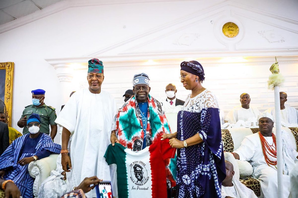 TheABATMovement's tweet photo. Asiwaju Bola Ahmed Tinubu visited His Royal Majesty, the Ooni of Ife as part of his consultation with key traditional stakeholders across Nigeria to seek his support and blessings. https://t.co/cYvHM4Fyh0