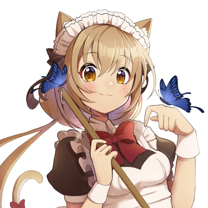 メイドちゃん🦋🦋🦋
#オリジナル #illustration 