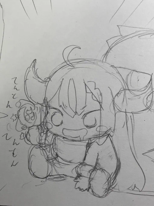 自分で描いてなんだけど破壊力がやばいラプ様できた😀 