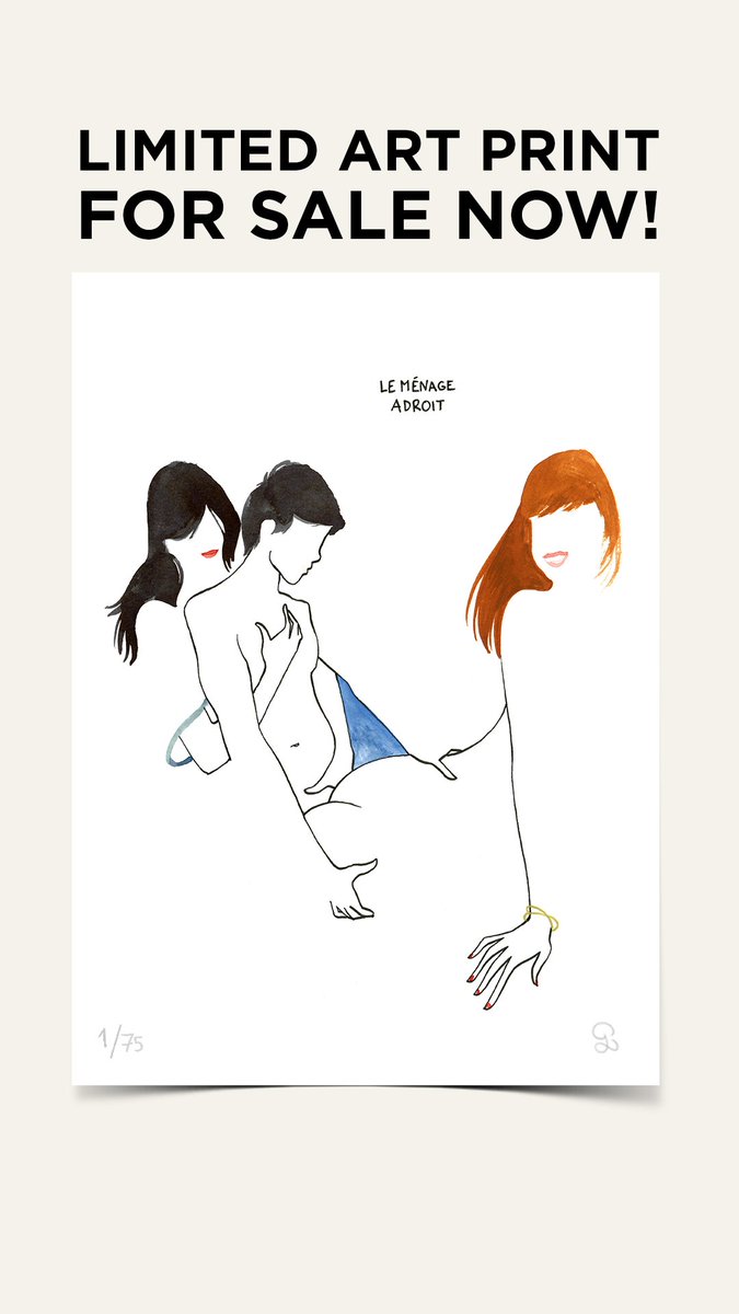 New exclusive limited art print for sale now! 😘
petitesluxures.bigcartel.com/product/menage…
