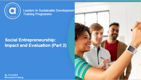 _AccessEd's tweet photo. This week @_AccessEd delivered Part 2 of our Social Entrepreneurship: Impact and Evaluation workshop alongside @commschols. Scholars devised their project indicators and approach to data collection ๐๐ฅ๏ธ
#AccessEdtraining #leadersinsustainabledevelopment https://t.co/pUqaU1glaL