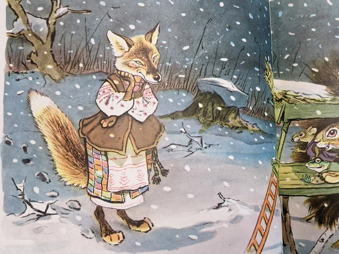 ウクライナと聞いて思い出さずにいられない長年の名作絵本、「てぶくろ」。おじいさんの落とした手袋に、森の動物たちがお家にして住み始めるお話。シンプルなお話なのに、ユーモラスで妄想がかきたてられる。悲しい出来事が、伝承や芸術、こどもの心まで侵食しませんように。 