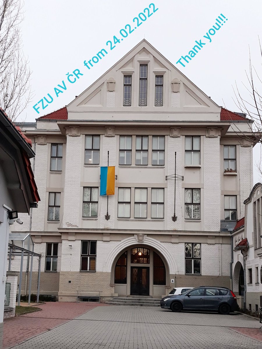 Yesturday morning, after the news about Russian attacks, I had a call from my boss, with asking about Ukraine national flag. The board of Institute of Physics and my colleagues wants to show the support to all Ukrainians, who work there. THANK YOU!! #StandWithUkraine
@FZU_AVCR