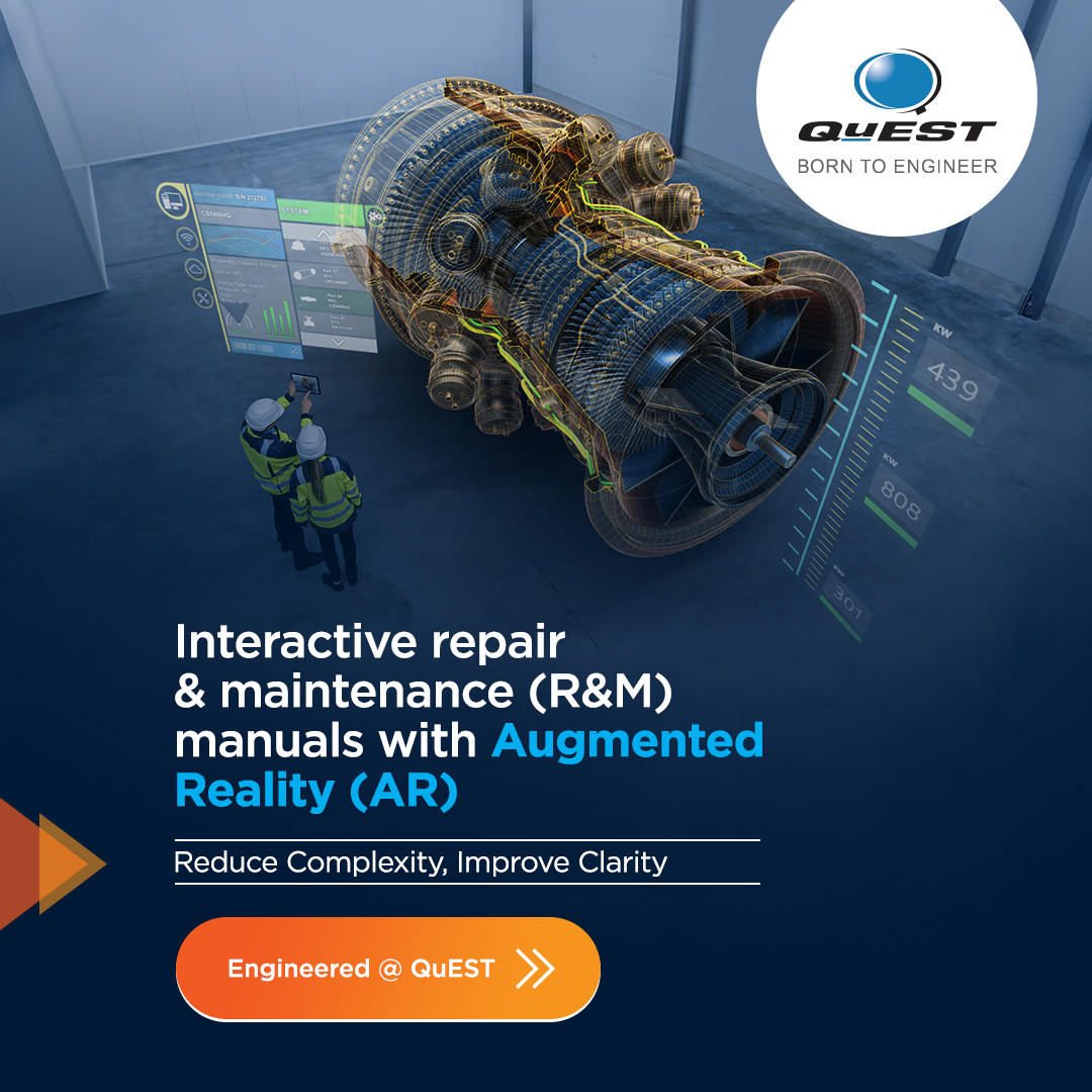 Quest_Global's tweet photo. Questians #engineeredatQuEST an Augmented Reality (AR)-based manual that allows users to interact with digital content and quickly cross-reference other digital content such as audio and video.
Join our #borntiengineer team https://t.co/X3NZM8M8Ow
#QuESTGlobal https://t.co/G0Y7FYqw1h