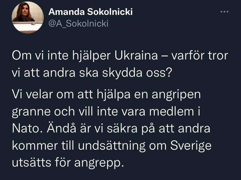 Alla NATO-motståndare får väldigt VÄLDIGT gärna ta sig en funderare och återkomma med svar på frågan. 👇🏼
