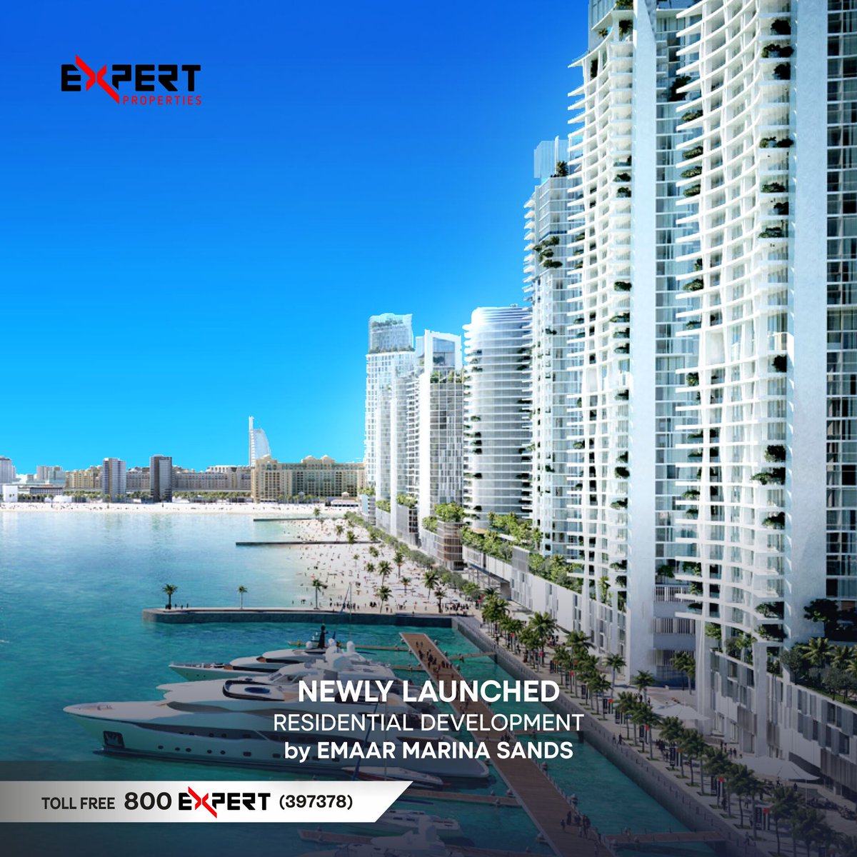 ExpertPropty's tweet photo. Marina Sands at Emaar Beachfront is an upcoming waterfront residential development by Emaar Properties, which provides 1 to 4 bedroom apartments and penthouses with luxury amenities. This development is the last building next to Emirates Park at Emaar Beachfront, which faces the https://t.co/iIJblY0CI2